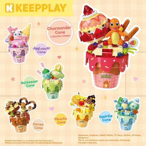 Đồ Chơi Lắp Ráp KEEPPLAY Pokemon Cone - Charmander K20255 