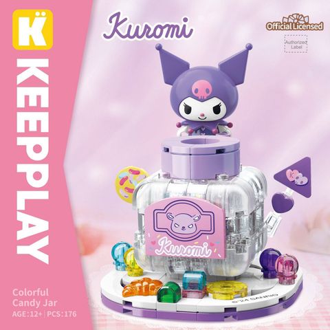  Đồ Chơi Lắp Ráp KEEPPLAY Sanrio Kuromi - Colorful Candy Jar K20863 