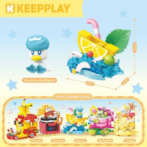  Đồ Chơi Lắp Ráp KEEPPLAY Pokemon Party Parade Floats - Quaxly K20263 