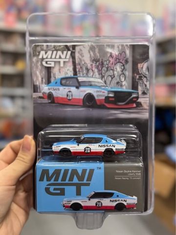  Xe Mini GT CARD Version MGT01212 Nissan Skyline Kenmeri Liberty Walk Nissan Racing '75 concept 