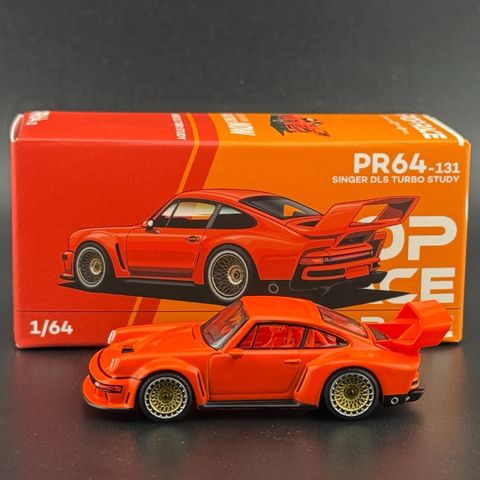  Xe PopRace Diecast #PR640131 SINGER DLS TURBO (TRACK) ORANGE 