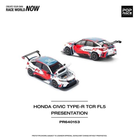  Xe PopRace PR640153 HONDA CIVIC TYPE-R (FL5) TCR PRESENTATION 
