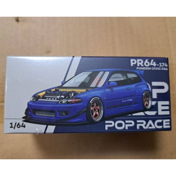 Xe Poprace PR640174 PANDEM CIVIC EG6 METALLIC BLUE WITH OPEN HOOD