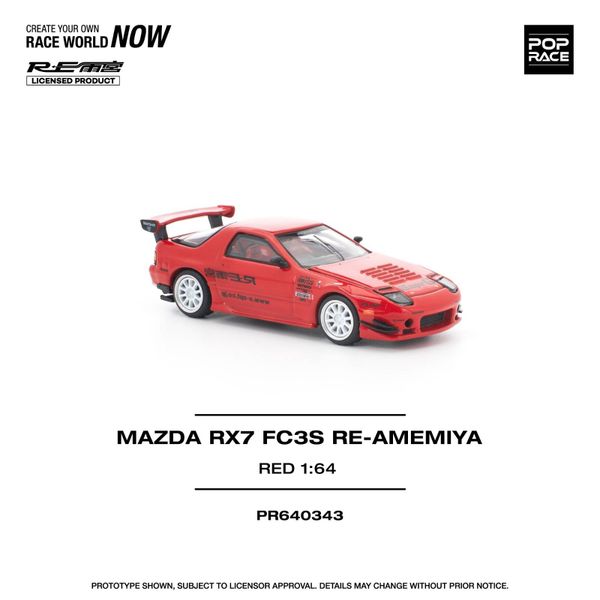  Mô hình xe Pop Race PR640343 MAZDA RX7 FC3S RE-AMEMIYA RED 