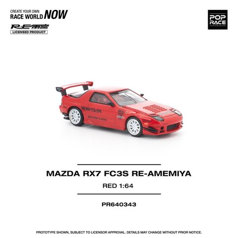  Mô hình xe Pop Race PR640343 MAZDA RX7 FC3S RE-AMEMIYA RED 