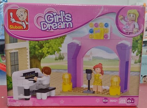 M38-B0521 Girl Bộ lắp ráp sân khấu nhạc Piano Sluban (109pcs) 