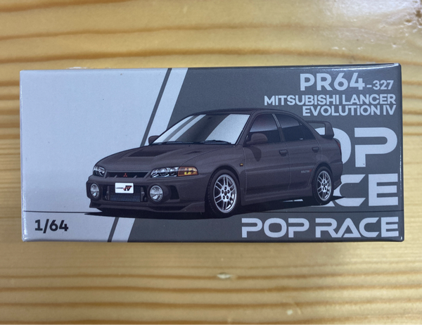  Pop Race PR640327 MITSUBISHI LANCER EVOLUTION IV DARK GREY 