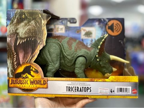  HDX17 Mô Hình Khủng Long TRICERATOPS có âm thanh JURASSIC WORLD 