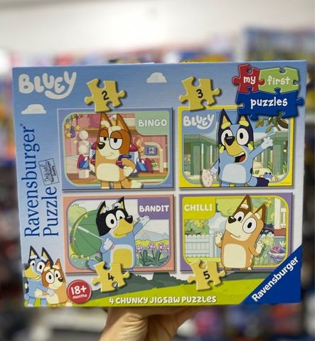  Tranh ghép Ravensburger 12004105- Jigsaw Puzzle My First Puzzles 4in1 Bluey 