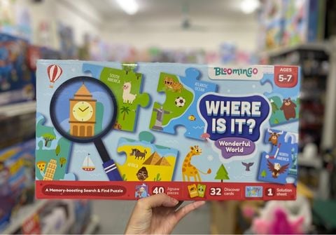  BLM0008 Bộ ghép hình và câu đố tiếng Anh - 5 châu 4 biển 