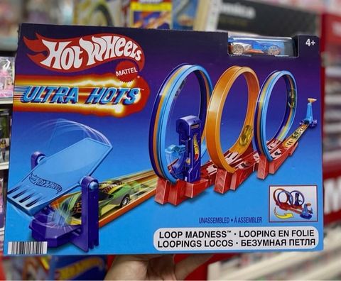  Bộ đường trượt xe oto HPX93 Hot Wheels Ultra Hots Triple Loop Track Playset 
