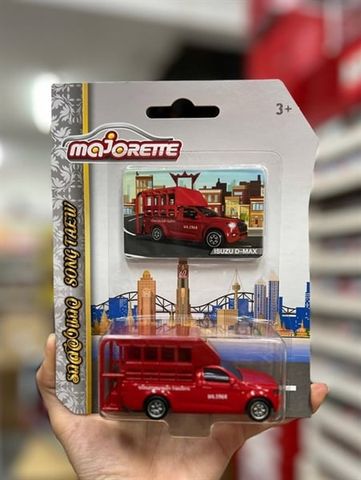  212053056T10 Xe Mô Hình MAJORETTE Isuzu D-Max Song Teaw Red Edition 
