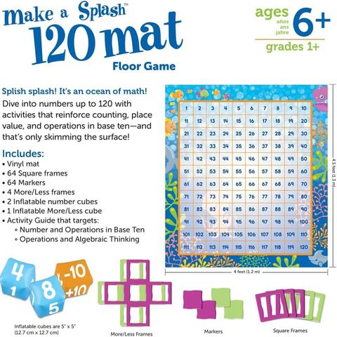  LER1772 Trò chơi thảm số 1-120 - Make a Splash™ 120 Mat Floor Game 