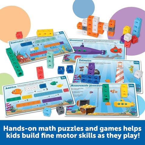  Bộ học toán mẫu giáo LER9333 Mathlink® Cubes Kindergarten Math Activity Set: Sea Adventures! 