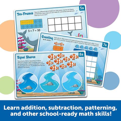  Bộ học toán mẫu giáo LER9333 Mathlink® Cubes Kindergarten Math Activity Set: Sea Adventures! 