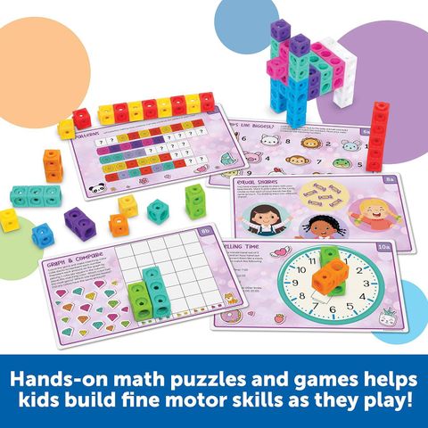  Bộ đồ chơi toán học LER9334 Mathlink® Cubes Kindergarten Math Activity Set: Mathatics! 