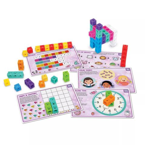  Bộ đồ chơi toán học LER9334 Mathlink® Cubes Kindergarten Math Activity Set: Mathatics! 