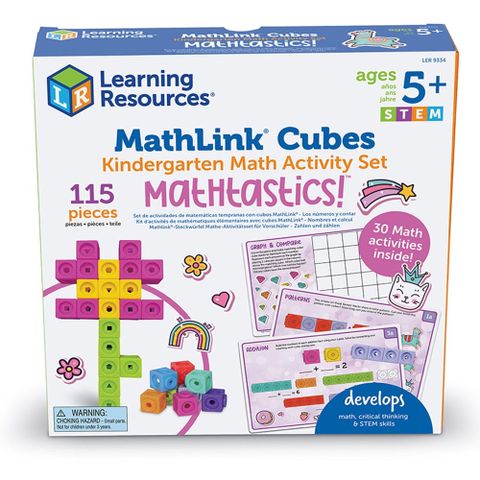  Bộ đồ chơi toán học LER9334 Mathlink® Cubes Kindergarten Math Activity Set: Mathatics! 