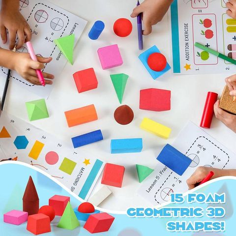  LER6120 Bộ hình học không gian 3D mềm - Hands-On Soft™ Geometric Solids 
