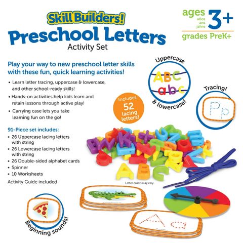  LER1244 Learning Resources Đồ chơi xây dựng kỹ năng! Học chữ - Skill Builders! Preschool Letters 
