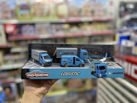  212057290 Bộ 4 Xe Mô Hình MAJORETTE MAERSK 4 Pieces Giftpack 