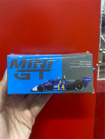  MINI GT 1/64 Tyrrell P34 Swedish GP 1976 2nd Place Winner #4 Patrick Depailler 