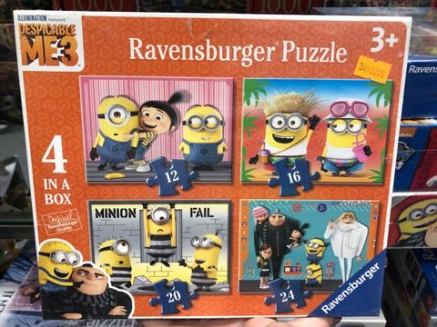 RV06895 1 Bộ xếp hình puzzle Minions 4 bộ 12/16/20/24 Ravensburger 