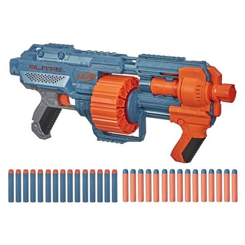  NERF Elite 2.0 Shockwave RD-15 Blaster, 30 Darts, 15-Dart Rotating Drum 