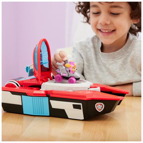  Đồ chơi Paw Patrol Mighty Movie Pup Squad Aircraft Carrier HQ With Figure 