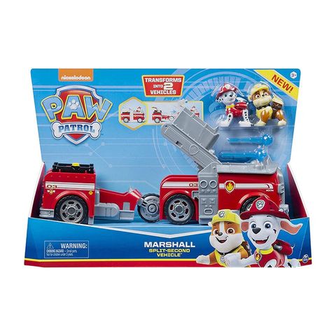  Xe đồ chơi PAW Patrol, Marshall Split-Second 2-in-1 Transforming Fire Truck 