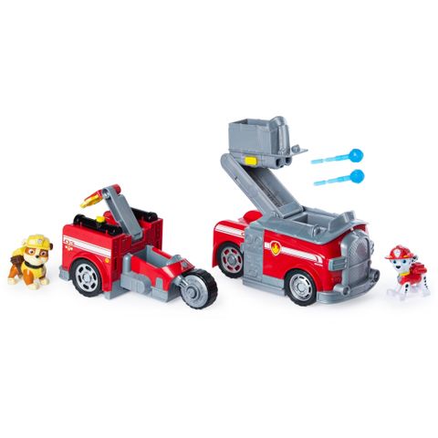  Xe đồ chơi PAW Patrol, Marshall Split-Second 2-in-1 Transforming Fire Truck 