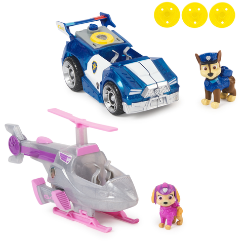  Đồ chơi Paw Patrol The Mighty Movie Skye & Chase Exclusive Vehicle 2-Pack 