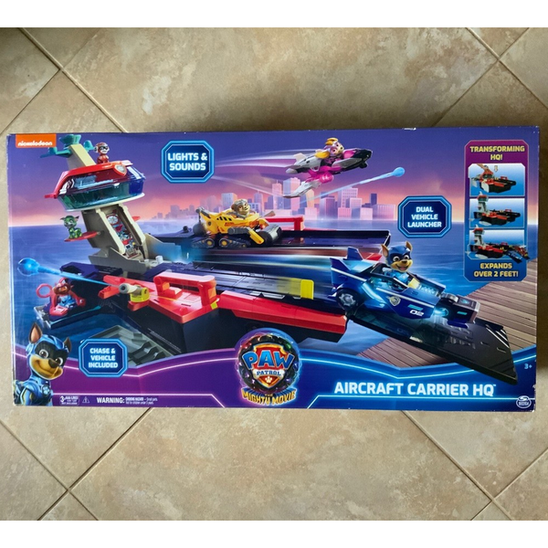 Paw Patrol The Mighty Movie Aircraft Carrier HQ
