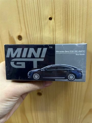  MINI GT 1/64 Mercedes-Benz EQS 580 4MATIC Natural Blue Metallic Left Handle 