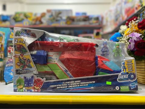  tại 23win PJ Launching Seeker Preschool Toy, Transforming Vehicle Playset with 2 Cars, 2 Action Figures 