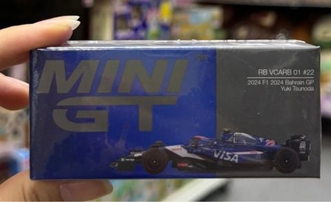  Mini GT Box Version MGT01007 RB VCARB 01 #22 Yuki Tsunoda 2024 F1 2024 Bahrain GP 