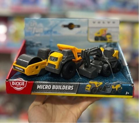  203722009 Bộ Đồ Chơi Xe Xây Dựng DICKIE TOYS Volvo Micro Builders 