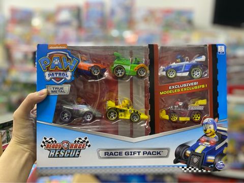  6054522 PAW PATROL - RACE GIFT PACK WITH 6 VEHICLES IN METAL 