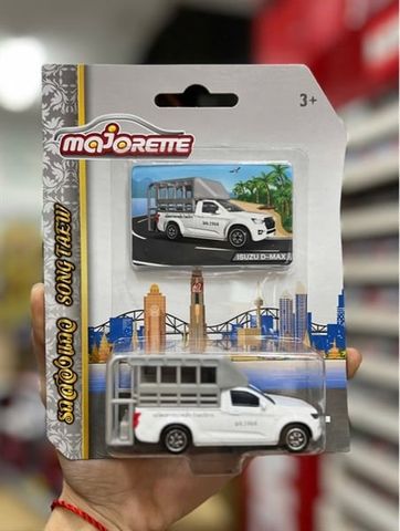  212053056T12 Xe Mô Hình MAJORETTE Isuzu D-Max Song Teaw White Edition 