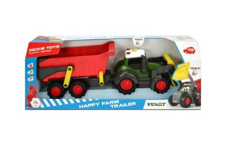  Xe nông trại ngộ nghĩnh Dickie Happy Tractor with Trailor 