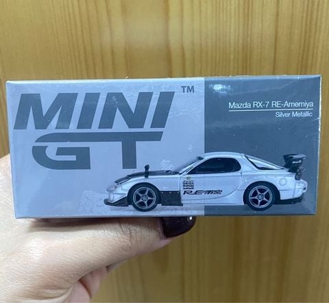  Mini GT Box Version MGT01106 Mazda RX-7 RE-Amemiya Silver Metallic 