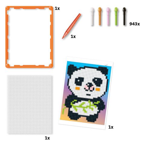  Đồ chơi xếp nút nhựa Panda QUERCETTI 0768 