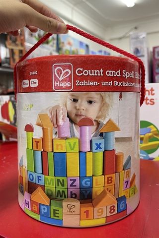  Đồ chơi lắp ráp học đếm Hape (80 mảnh) E8402A 