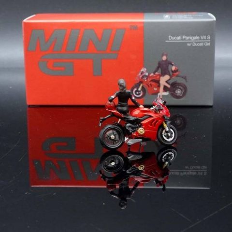  Xe mô hình MiniGT Ducati Panigale V4S w/ Ducati Girl 1:64 