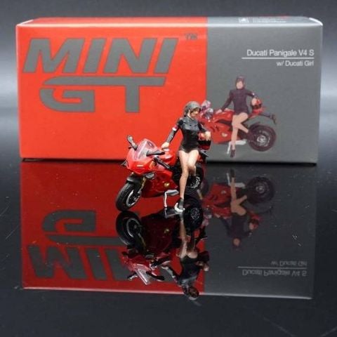  Xe mô hình MiniGT Ducati Panigale V4S w/ Ducati Girl 1:64 