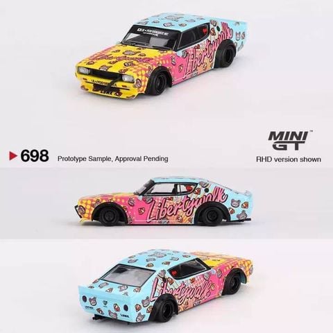  Xe Mini GT Card Version MGT00698 Nissan Skyline Kenmeri Liberty Walk LBWK KUMA 
