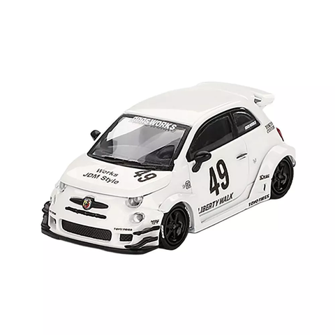  Xe Mini GT Card Version MGT00809 LB-WORKS x Abas Works ABARTH 595 Gara White 