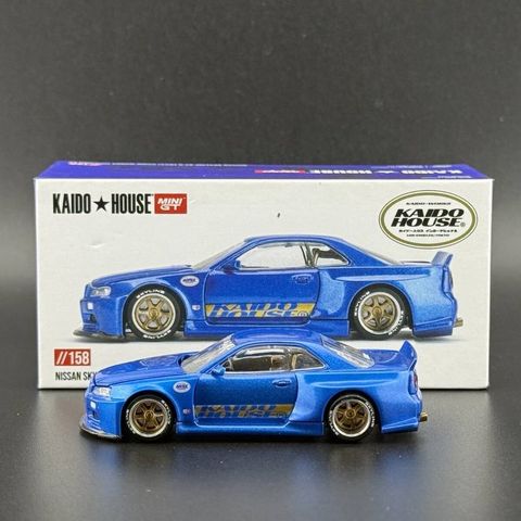  Mô hình xe Kaido House KHMG158 Nissan Skyline GT-R (R34) Kaido Works (V2 Aero) SHINJUKU V2 