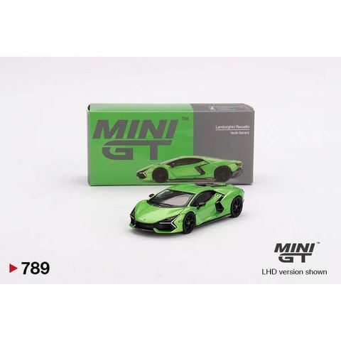  Xe mô hình Mini GT Card Version MGT00789 Lamborghini Revuelto Verde Selvans 