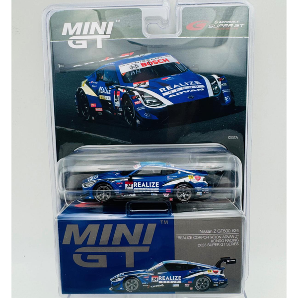 Xe đua mô hình Mini GT MGT00850 Nissan Z GT500 #24 "REALIZE CORPORTATION ADVAN Z" KONDO RACING 2023 SUPER GT SERIES